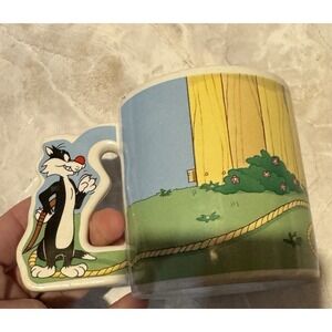 Vintage 1988 Looney Tunes Mug Sylvester Tweety Spike Applause Figurine